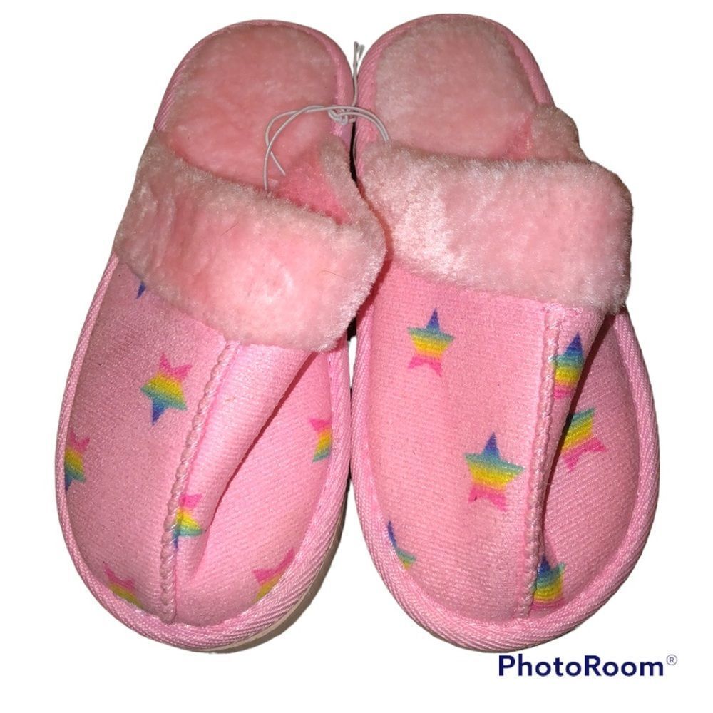 Bobbie Brooks Sz M Girls’ Rainbow Stars Slippers